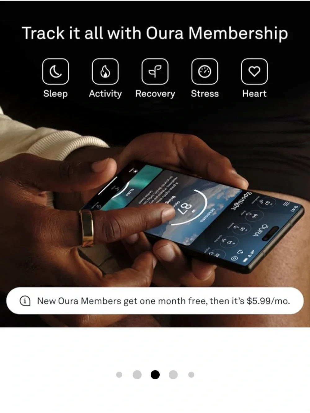 OURA Gen3 Heritage Stealth US10 Set